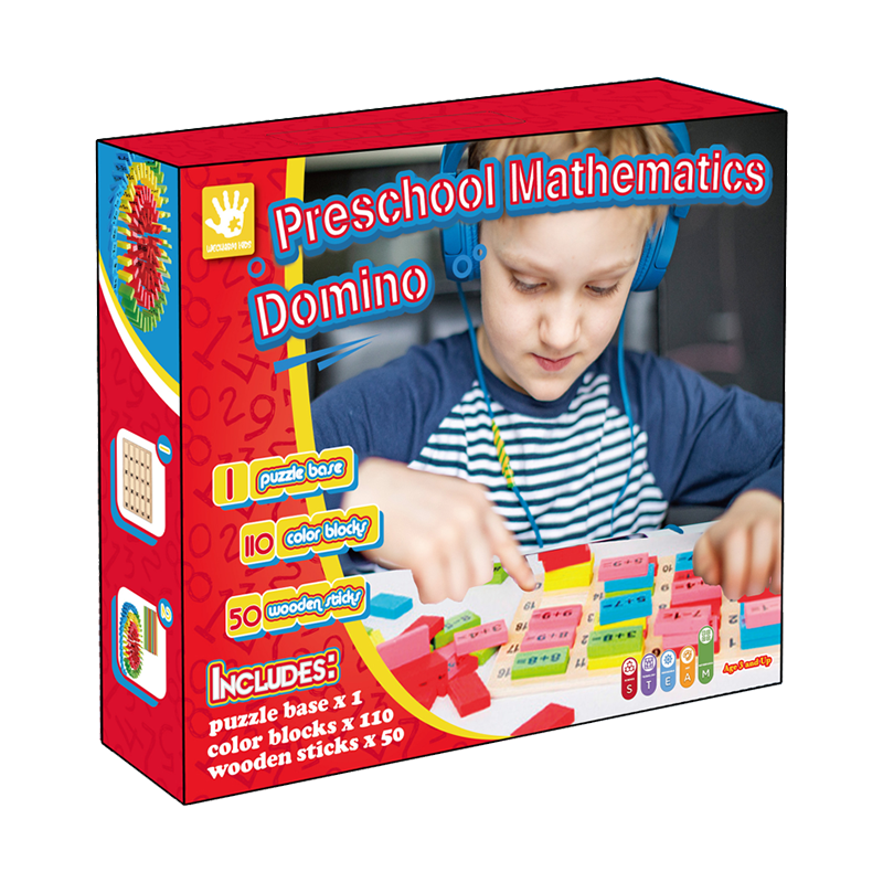 Przedszkolny zestaw zabawek Domino z matematyki